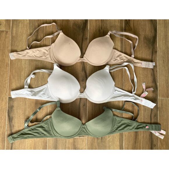Victoria's Secret PINK Lightly Lined Bra 3 Pack 32B - Picture 1 of 6
